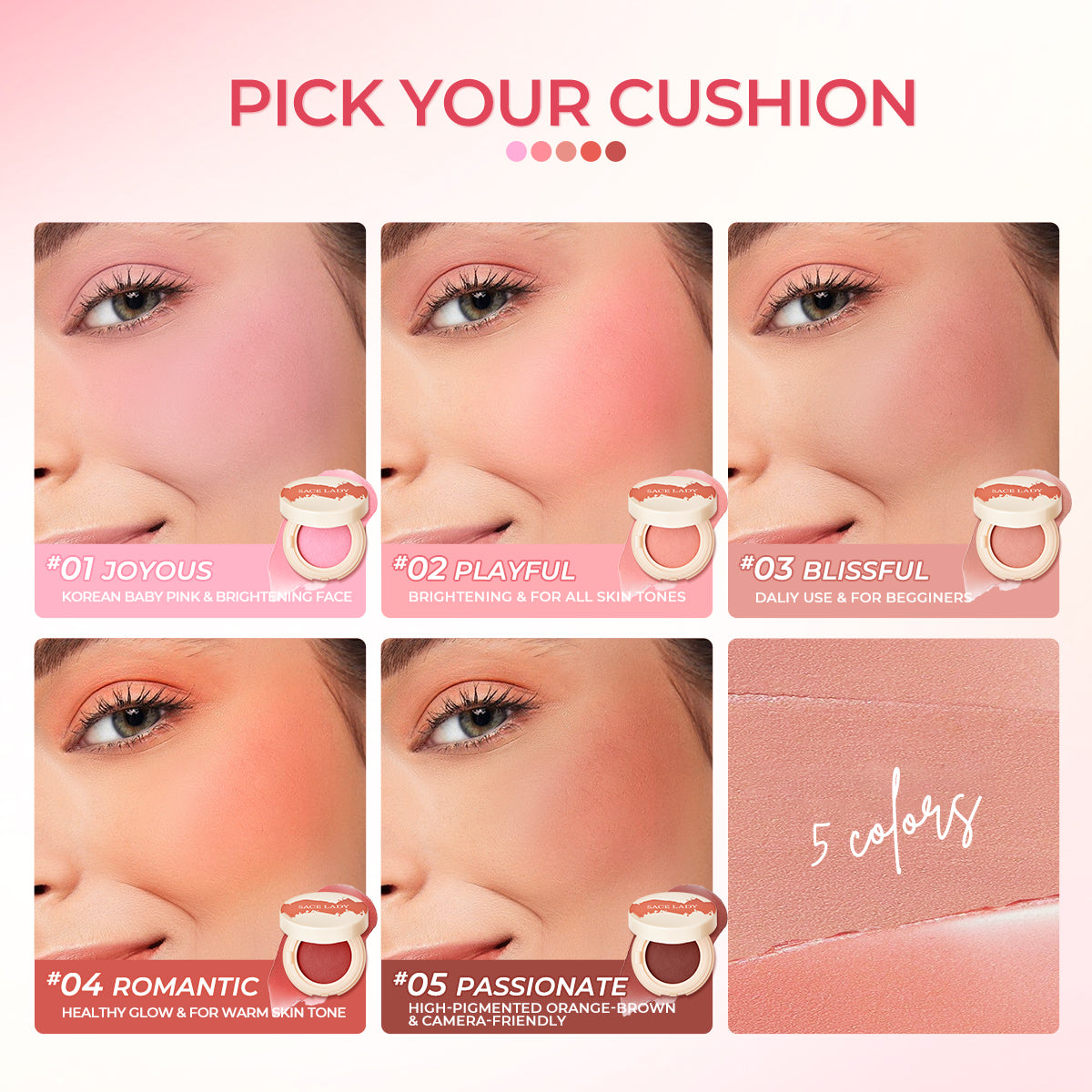 SACE LADY Air Cushion Clay Blush