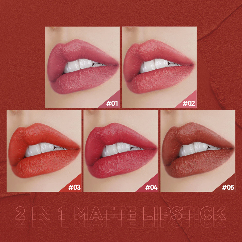 Matte Finish 2 in 1 Matte Lipstick